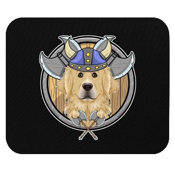 Discover Golden Retriever I Valhalla I Viking Mouse Pads