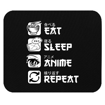Discover Eat Sleep Anime Repeat Japan Manga Mouse Pads