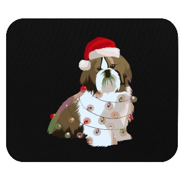 Discover Shih Tzu Christmas Lights Xmas Dog Lover Mouse Pads