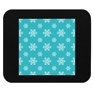 Discover Decorative Teal Snowflakes Pattern Mouse Pads