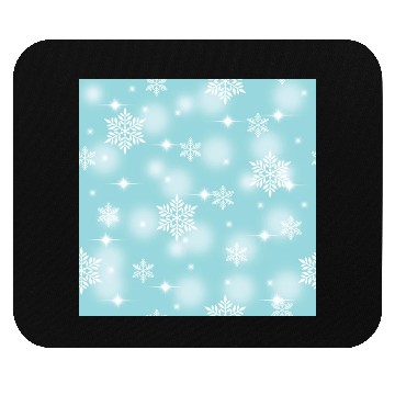 Discover Blue Snowflakes Pattern Mouse Pads