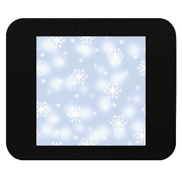 Discover Blue White Snowflakes Pattern Mouse Pads