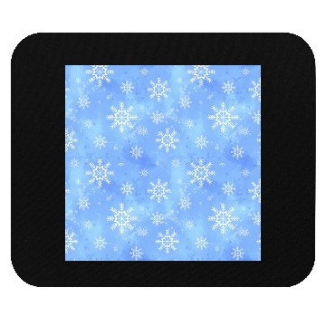 Discover Blue Snowflakes Pattern Mouse Pads