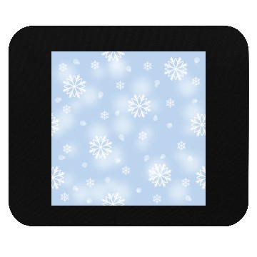 Discover Elegant Blue Snowflakes Pattern Mouse Pads