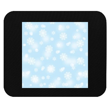 Discover Blue Snowflakes Pattern Mouse Pads