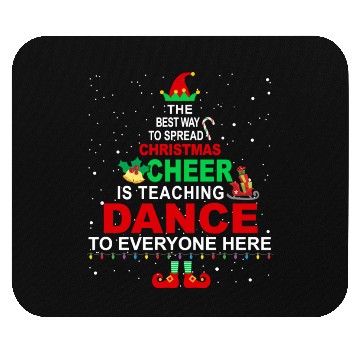 Discover Dance Teacher Christmas Mouse Pads Elf Cheer Mouse Pads