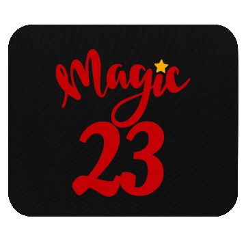 Discover Magic 23 red number Mouse Pads
