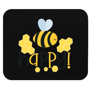 Discover Bee Happy Honey bees Mouse Pads