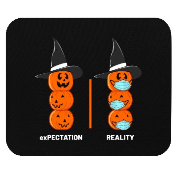 Discover Halloween Pumpkins Witch Expectation Reality Mouse Pads