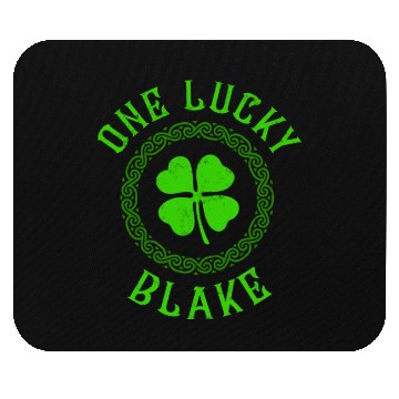 Discover One Lucky Blake Irish Family 4 Leaf Clover Mouse Pads