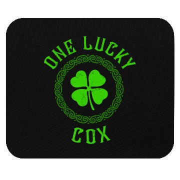 Discover One Lucky Cox Irish Family 4 Leaf Clover Mouse Pads