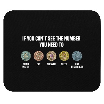 Discover Ishihara Numbers - Eat Vegetables Mouse Pads