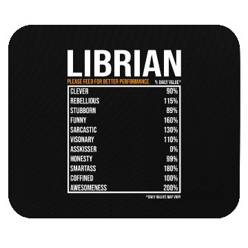 Discover Librarian Daily Value funny Librarian Mouse Pads