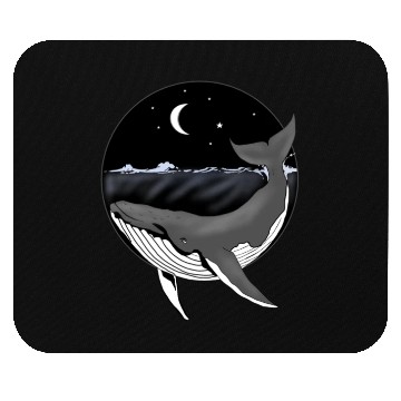 Discover Humpback whale at night Mouse Pads