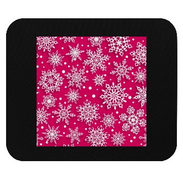Discover Elegant Pink Snowflakes Pattern Mouse Pads