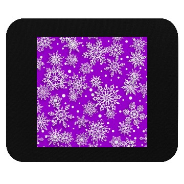 Discover Purple Snowflakes Pattern Mouse Pads
