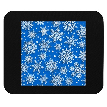 Discover Elegant Blue Snowflakes Pattern Mouse Pads