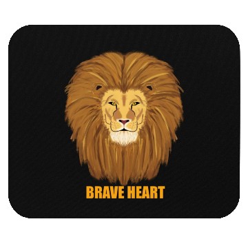 Discover Strong lion face Mouse Pads