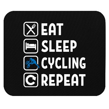 Discover Eat Sleep Cycling Repeat Mouse Pads