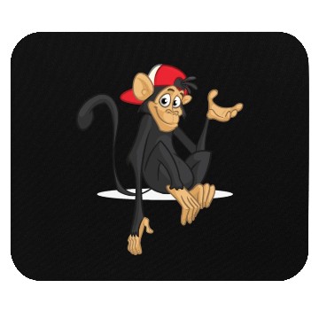 Discover Black monkey Mouse Pads
