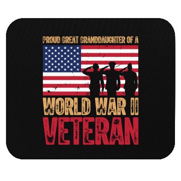 Discover Proud Veteran Granddaughter Mouse Pads