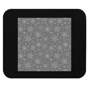 Discover Grey Snowflakes Pattern Mouse Pads