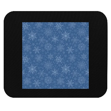Discover Elegant Blue Snowflakes Pattern Mouse Pads