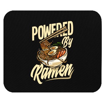 Discover Powered By Ramen Funny Ramen Lover Gift Mouse Pads