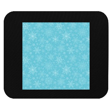 Discover Blue Snowflakes Pattern Mouse Pads