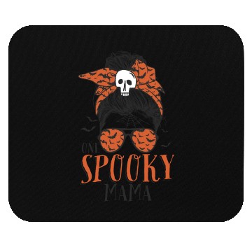 Discover One Spooky Mama Witch In Eyeglasses Halloween Mouse Pads