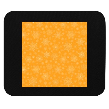 Discover Orange Snowflakes Pattern Mouse Pads