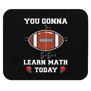 Discover American Football Ball and Math Teacher Mouse Pads