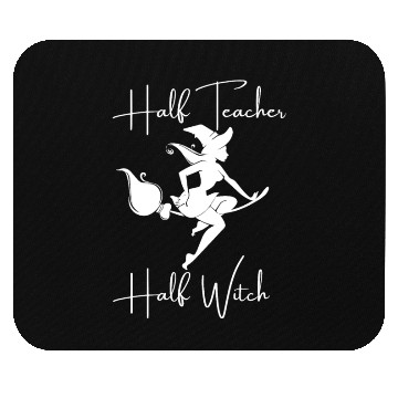 Discover Funny Half Teacher Half Witch Teacher Halloween Mouse Pads