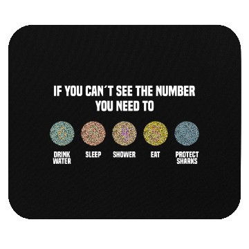 Discover Ishihara Numbers - Protect Sharks Mouse Pads