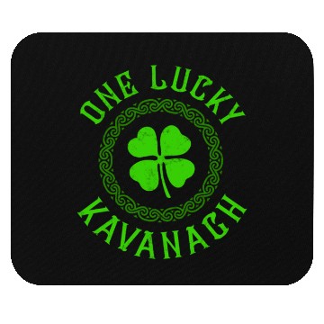 Discover One Lucky Kavanagh Irish Family Four Leaf Clover Mouse Pads