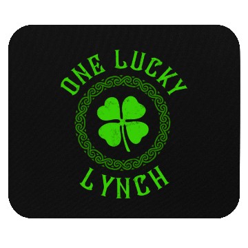 Discover One Lucky Lynch Irish Family Four Leaf Clover Mouse Pads