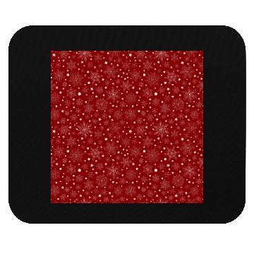 Discover Burgundy Red Snowflakes Pattern Mouse Pads