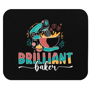 Discover Baker Brilliant Cupcake Baking Bakery Chef Cake Mouse Pads