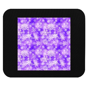 Discover Purple White Snowflakes Pattern Mouse Pads