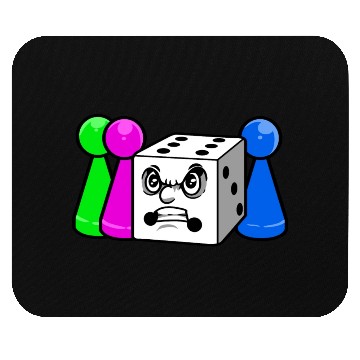 Discover Board Game Angry Dice Mouse Pads