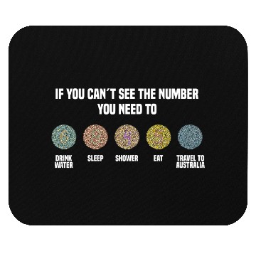 Discover Ishihara Numbers - Travel To Australia Mouse Pads