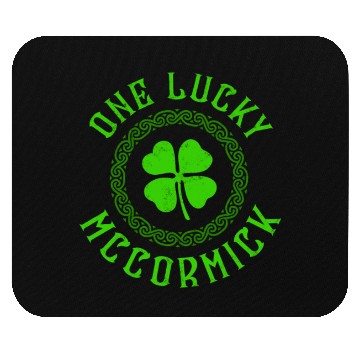 Discover One Lucky McCormick Irish Family Four Leaf Clover Mouse Pads