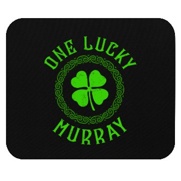 Discover One Lucky Murray Irish Family Four Leaf Clover Mouse Pads