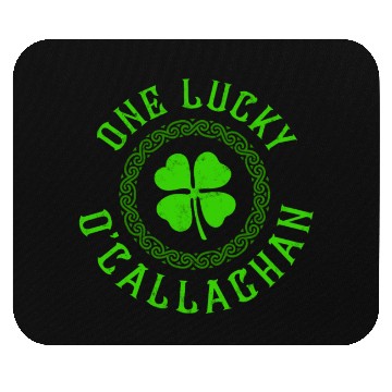 Discover One Lucky O'Callaghan Irish Family Four Leaf Mouse Pads