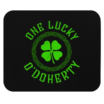 Discover One Lucky O'Doherty Irish Family Four Leaf Clover Mouse Pads