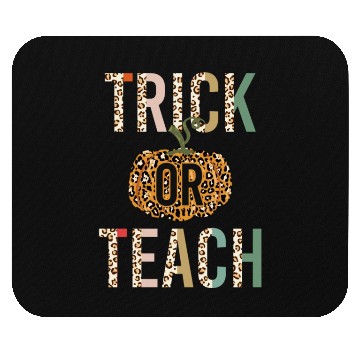 Discover Trick Or Teach Leopard Print Halloween Mouse Pads