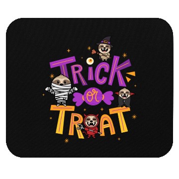 Discover Trick Or Treat Witch Mummy Halloween Mouse Pads