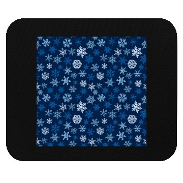 Discover Blue Snowflakes Pattern Mouse Pads