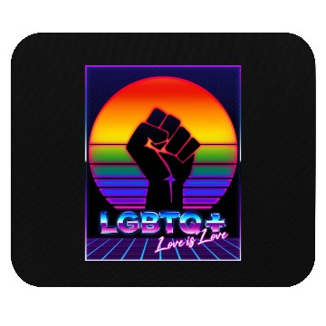 Discover LGBT Pride 80s Retro Vaporwave Sunset Mouse Pads