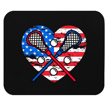 Discover Lacrosse US Flag Mouse Pads